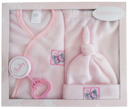 4 Piece Fleece Set - Pink